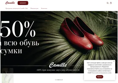 Снимок главной страницы camillerussia.ru