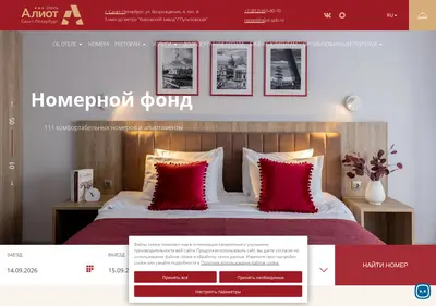 Снимок главной страницы aliot-spb.ru
