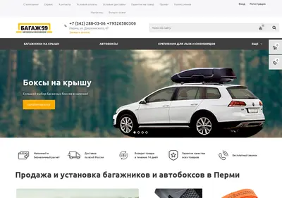 Снимок главной страницы bagaz59.ru