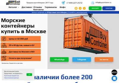 Снимок главной страницы buycontainer.ru