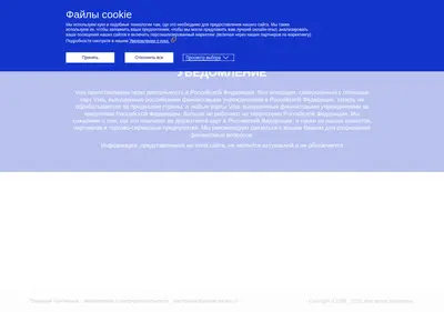 Снимок главной страницы visa.com.ru