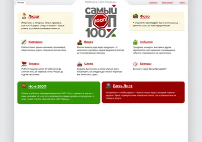 Снимок главной страницы 100p.ru