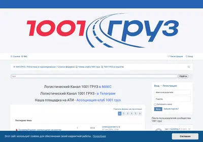 Снимок главной страницы 1001gruz.ru