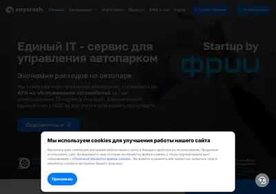 Снимок главной страницы anywash.ru