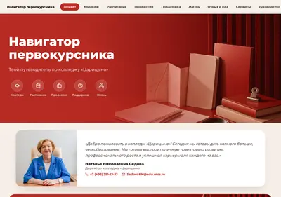 Снимок главной страницы college-tsaritsino.ru