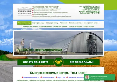 Снимок главной страницы angar-karkas.ru