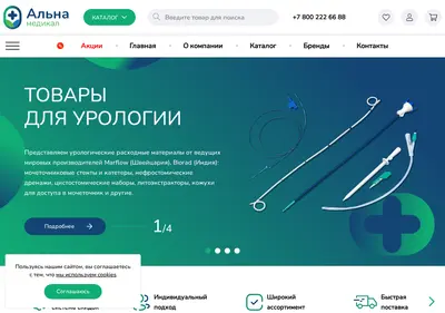 Снимок главной страницы allna-medical.ru