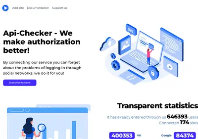 Снимок главной страницы api-checker.ru