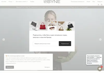 Снимок главной страницы bynebags.ru