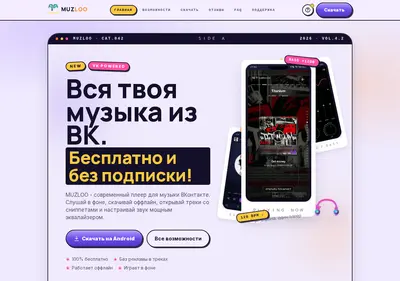 Снимок главной страницы muzloo.ru