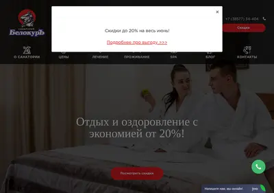Снимок главной страницы belokur.ru