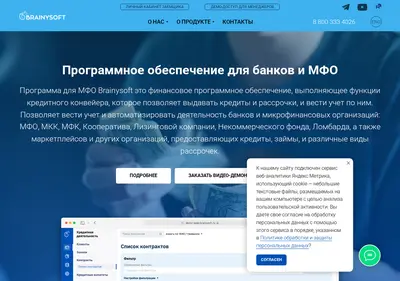 Снимок главной страницы brainysoft.ru
