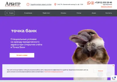 Снимок главной страницы arbitr-spb.ru