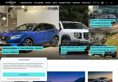 Снимок главной страницы allroader.ru