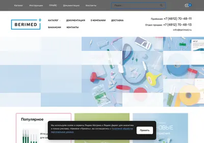 Снимок главной страницы berimed.ru