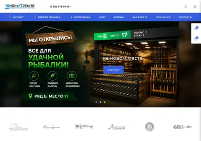 Снимок главной страницы 3sharks.ru