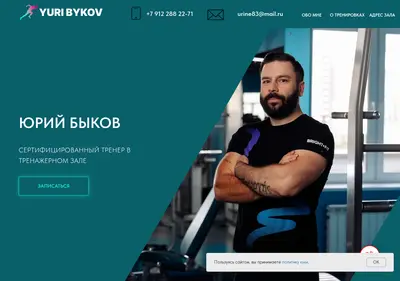 Снимок главной страницы bykovsport.ru