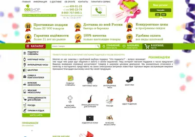 Снимок главной страницы 095shop.ru