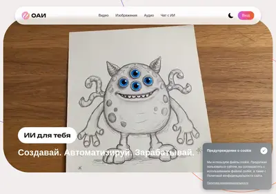 Снимок главной страницы aioai.ru