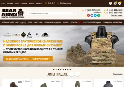Снимок главной страницы beararms.ru