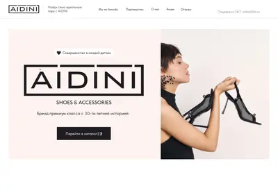 Снимок главной страницы aidini-official.ru