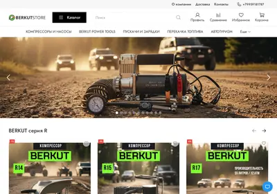 Снимок главной страницы berkutstore.ru