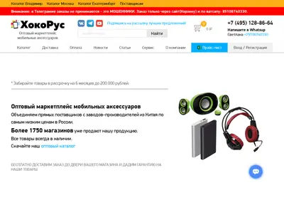 Снимок главной страницы hocorus.ru