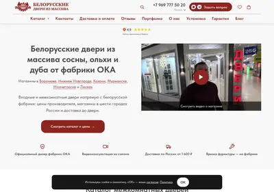 Снимок главной страницы bydoors.ru