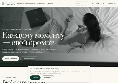 Снимок главной страницы bocaroma.ru