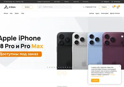 Снимок главной страницы astorevlg.ru