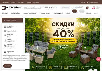Снимок главной страницы astelamebel.ru