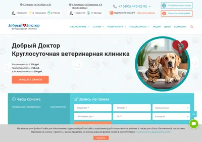 Снимок главной страницы dobruy-doctor.msk.ru