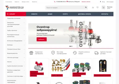 Снимок главной страницы sanmaster.su