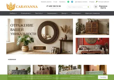 Снимок главной страницы caravanna.ru