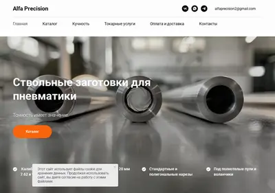 Снимок главной страницы alfa-precision.ru