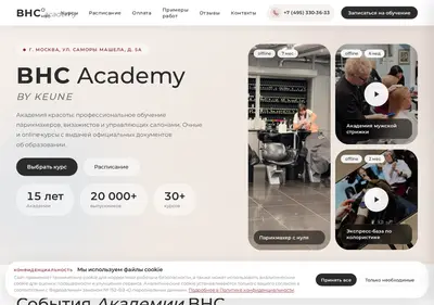 Снимок главной страницы bhcacademy.ru