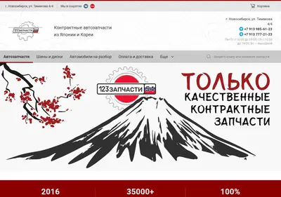 Снимок главной страницы 123zapchasti.ru
