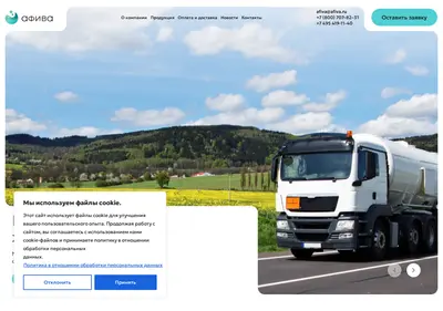 Снимок главной страницы afiva.ru