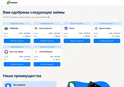 Снимок главной страницы 365zaym.ru