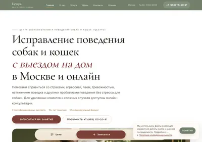 Снимок главной страницы caesar-dog.ru