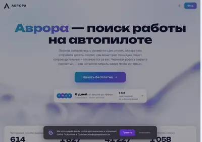 Снимок главной страницы aurora-career.ru