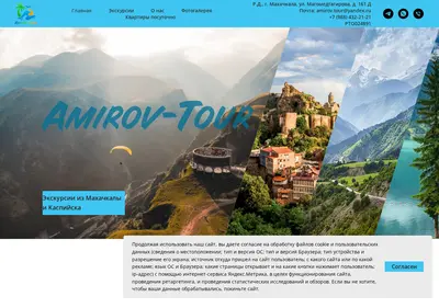 Снимок главной страницы amirov-tour.ru