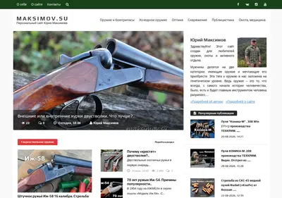 Снимок главной страницы maksimov.su
