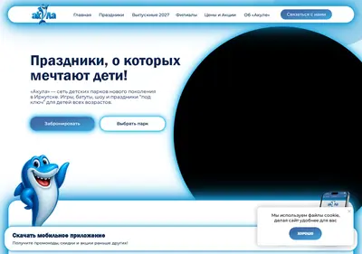 Снимок главной страницы akula-irk.ru