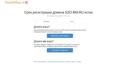 Снимок главной страницы szo-bm.ru