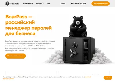 Снимок главной страницы bearpass.ru