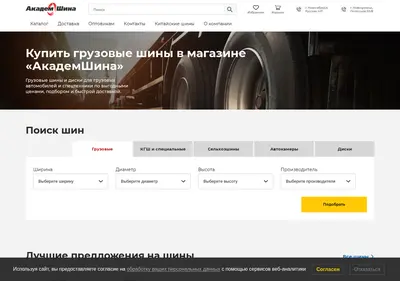 Снимок главной страницы akademshina.ru