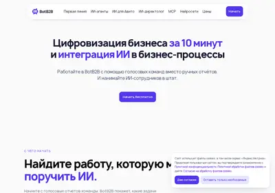 Снимок главной страницы botb2b.ru