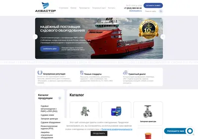 Снимок главной страницы akvastor.ru