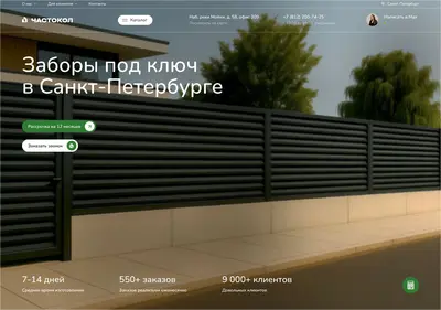 Снимок главной страницы chastokol-spb.ru